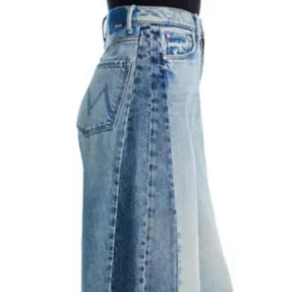 MOTHER Pipe Dream Button Sneak Fray Jeans in Blinded By The Dark (Brand New) - Picture 2 of 11